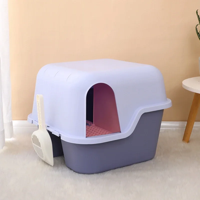 Large Corridor Type Cat Litter Tray, Odor Proof Splash Toilet, Fully Enclosed, Cats\' Sandbox, Flip-top Design, Pets Supplies