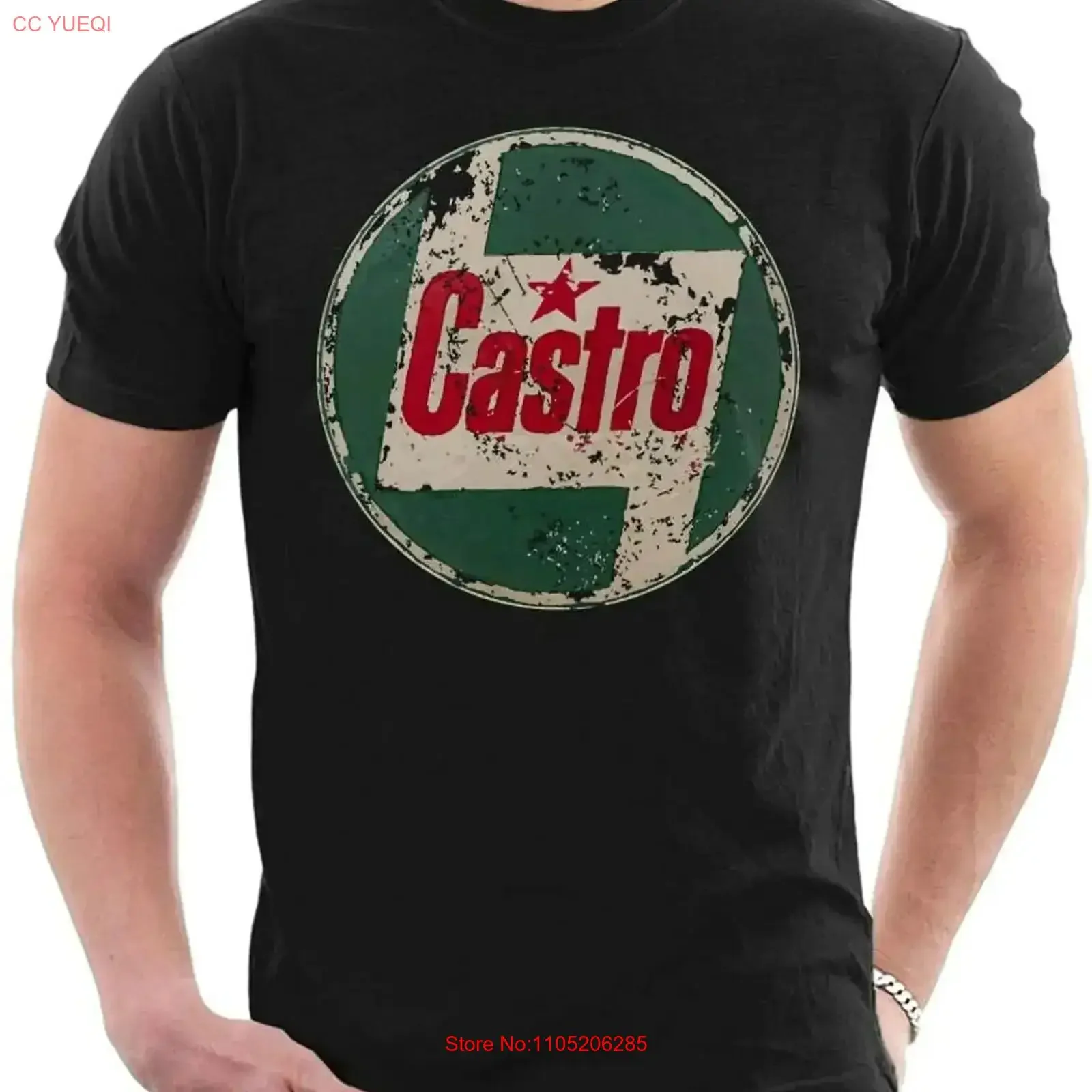 Castro Oil Castrol T Shirt Size S 5XL vintage Washed Slightly Stylish Casual Versatile streetwear Breathable
