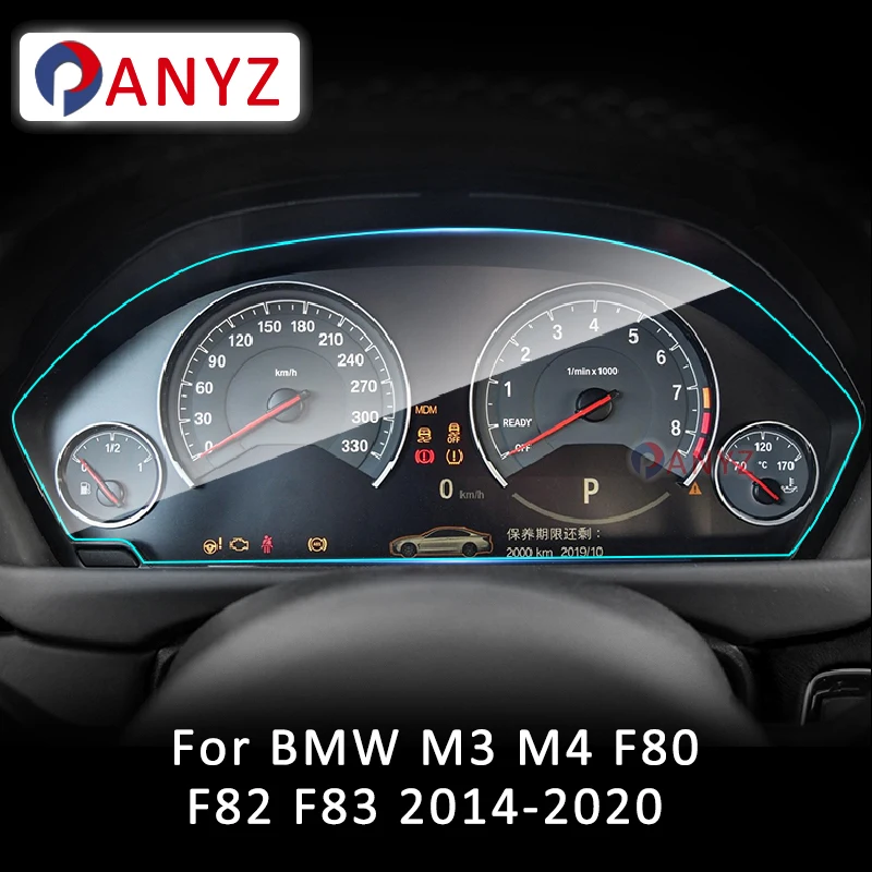 For BMW M3 M4 F80 F82 F83 2014-2020 Dashboared Protector Car Accessories Interior Speedometer Sticker transparent TPU Film refit