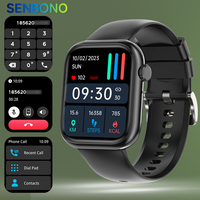 SENBONO New Smart Watch Answer Make Call Fitness Tracker Heart Rate Blood Pressure Blood Oxygen Sport Smartwatch for Android IOS