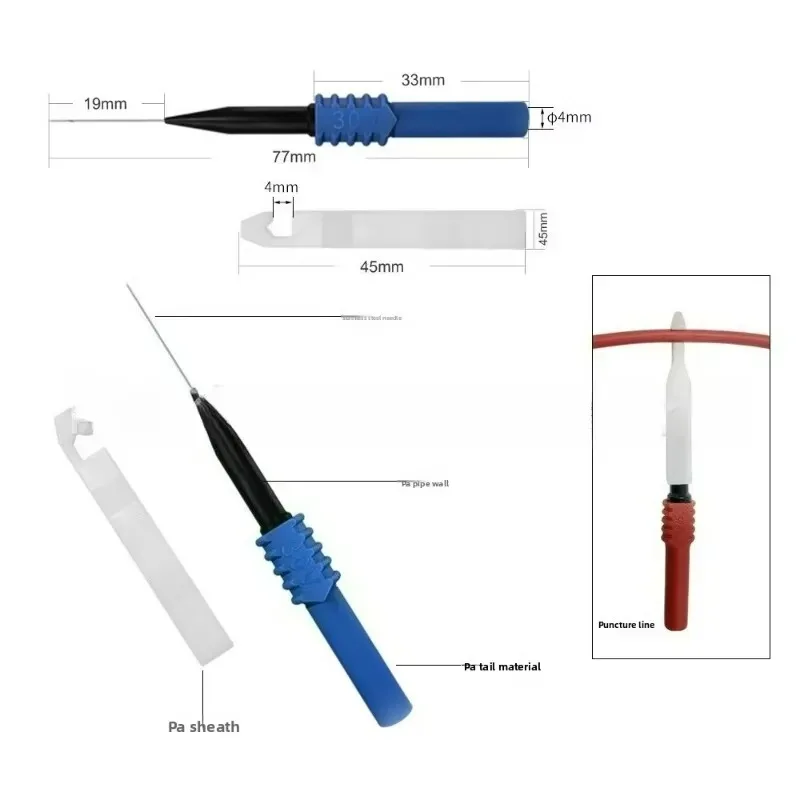 ل 41 قطعة اختبار الرصاص عدة مع سلك ثقب المجسات التمساح كليب Q.80013 4 مللي متر الموز التوصيل إلى التمساح كليب اختبار الرصاص