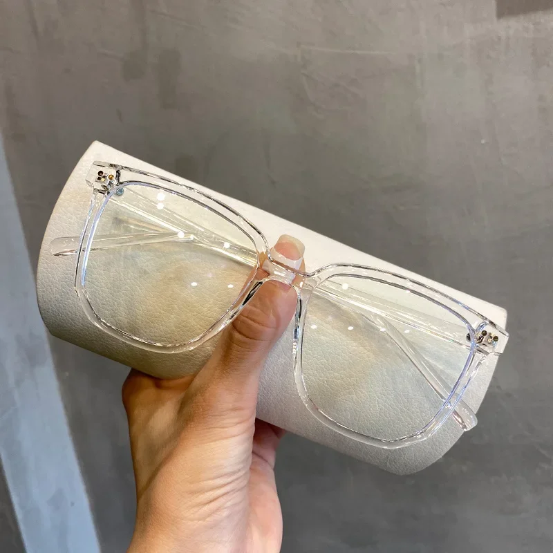 إطار نظارات كمبيوتر شفاف للنساء والرجال مضاد للضوء الأزرق نظارات مربعة تحجب النظارات البصرية