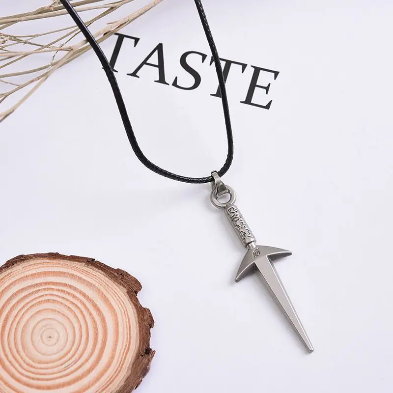 Collier Naruto, pendentif Minato Kunai, accessoire de style anime, pendentif en métal, accessoire hip-hop punk pour homme, cadeau, article tendance