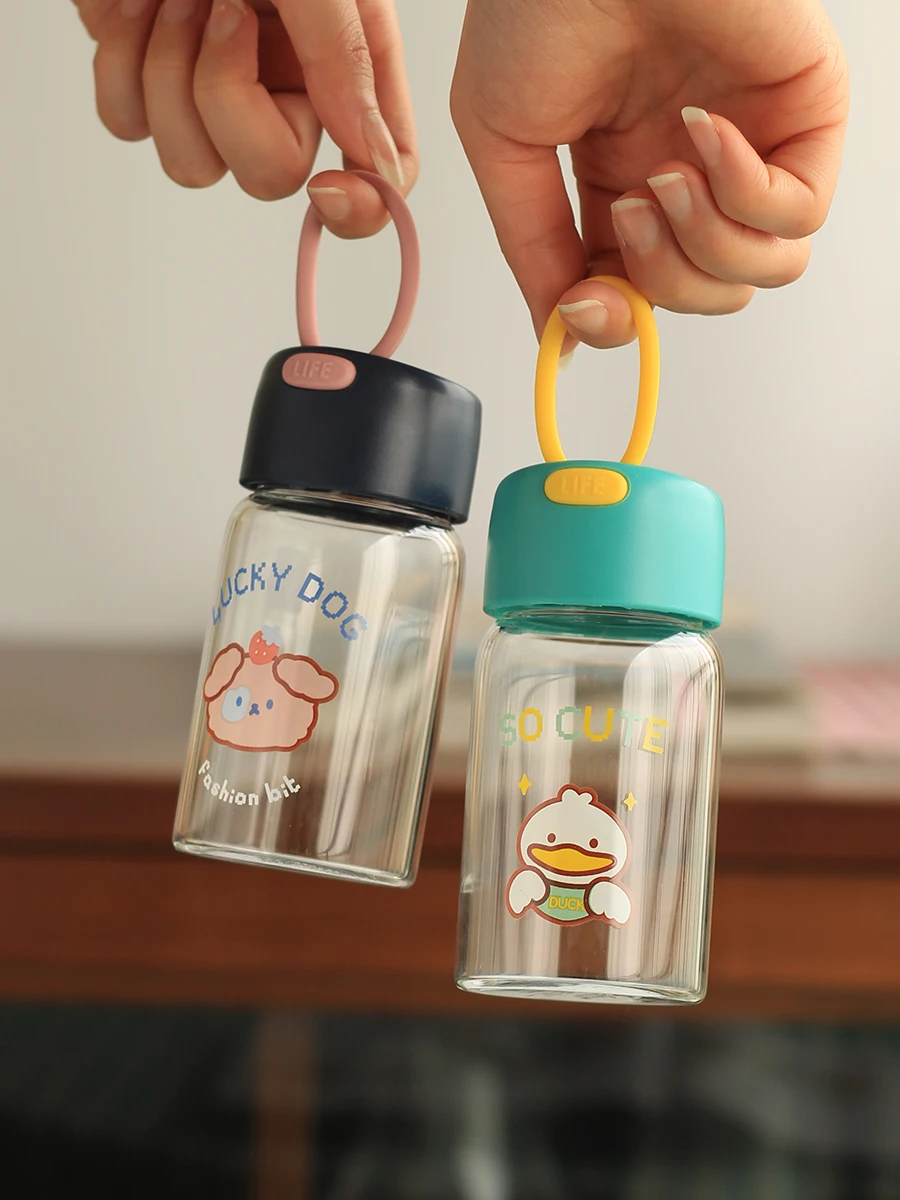 Small Mini Water Cup Cute Super Cute Micro Small Glass Cup Portable Mug Girly Heart Small Cup Backpack Pocket Water Cup