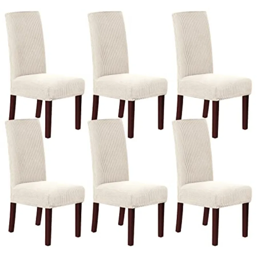 

Stretch Dining Chair Covers Set of 6 Chair Covers for Dining Room Parsons Chair Slipcover Chair Protectors Covers Dining Featur