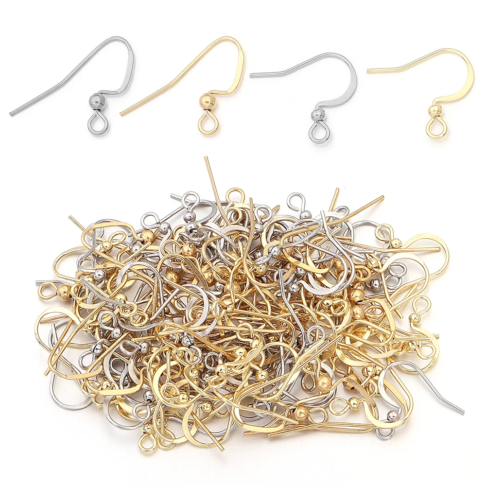 20/50 قطعة الفولاذ المقاوم للصدأ القرط السنانير القرط صنع عدة أقراط أجزاء المشبك DIY بها بنفسك مستلزمات صناعة المجوهرات