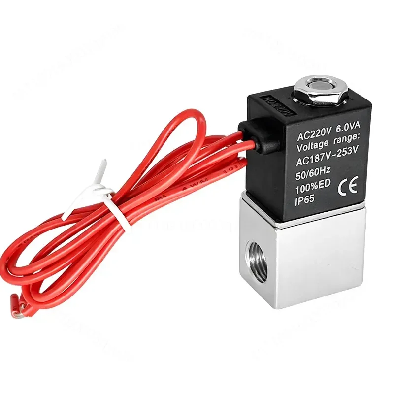 Normally Closed 2 Way Solenoid Valve for 2V025-06 for 2V025-08 1/8 1/4 Inch Aluminum Alloy Stainless Steel Air Water Control