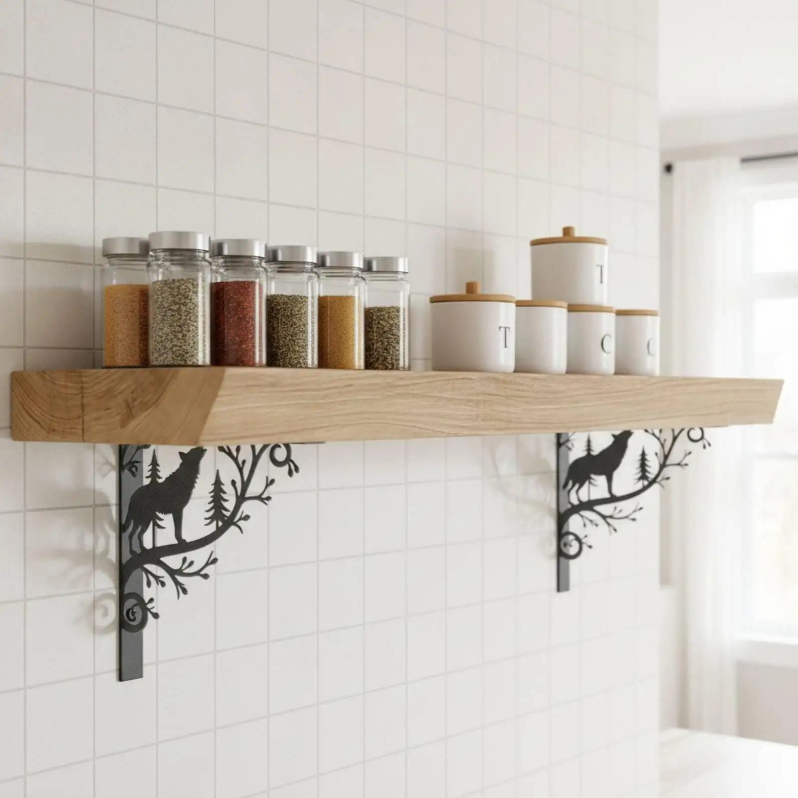 Shelf Bracket Decorative L Bracket Matte Black Brackets for Craftspeople,