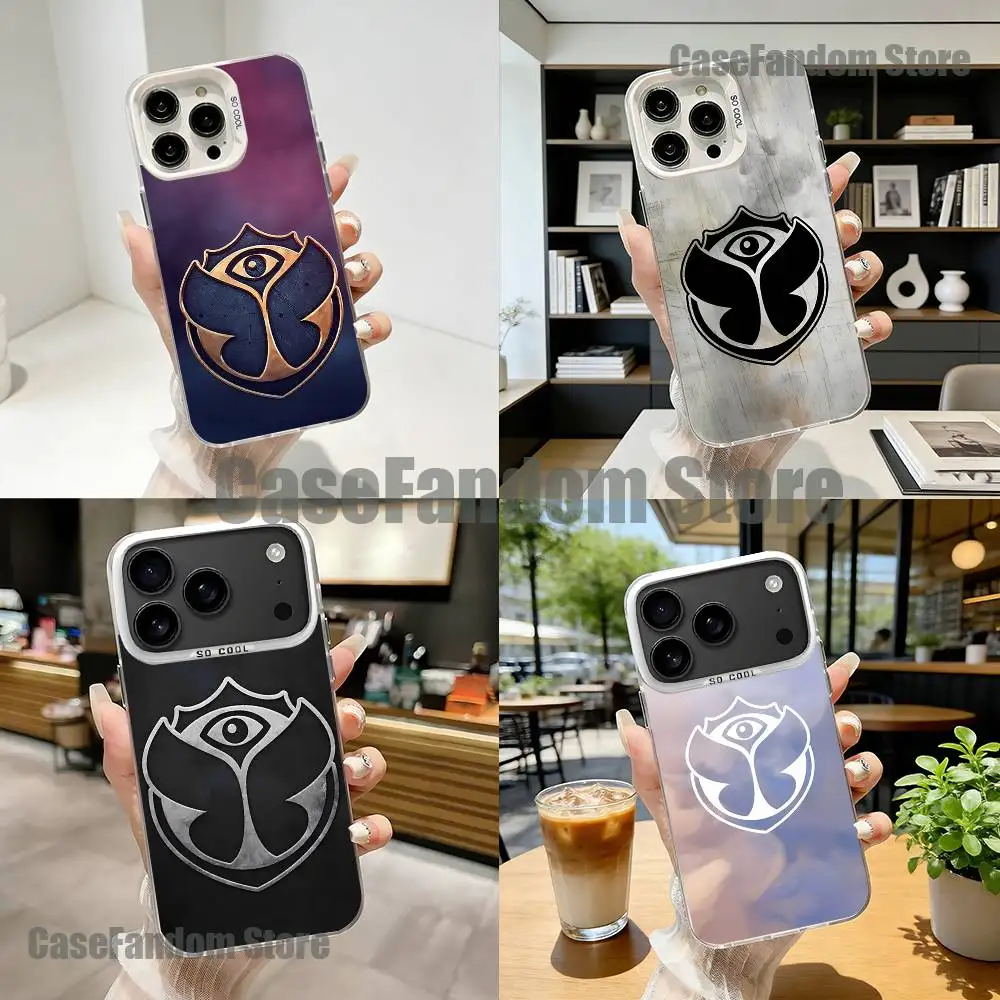 

Tomorrowland For iPhone 17,16,15,14,13,12,11,Mini,Pro,E,SE4,XS,MAX White Shockproof Candy Matte Cover