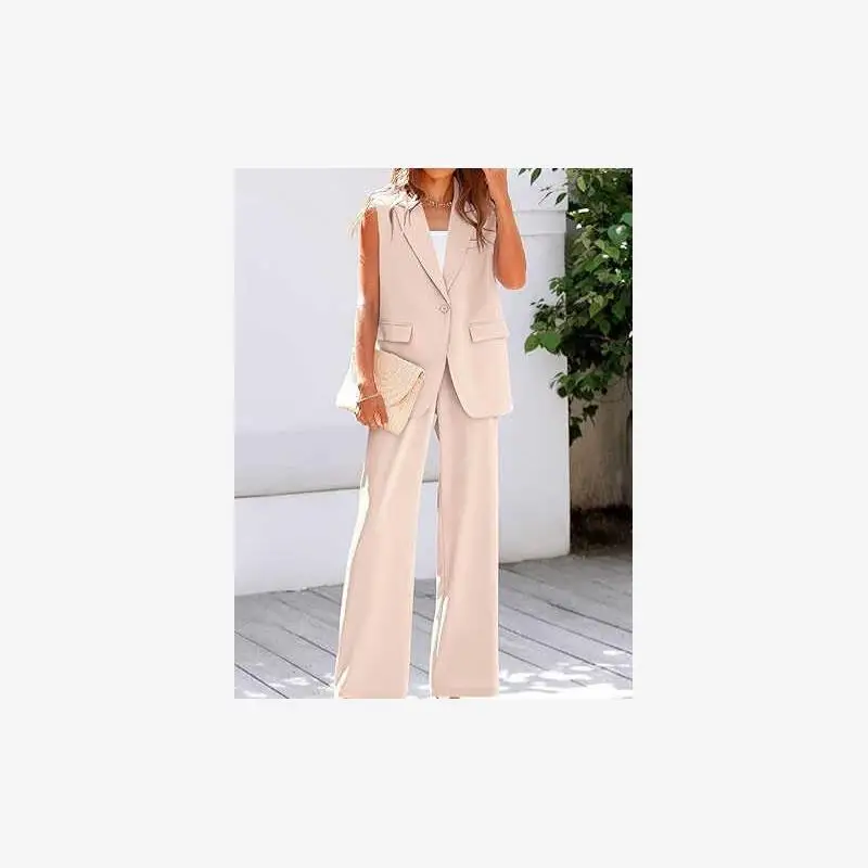 Dames Faion Vest Pak Set 8-25 Jaar Oud Zomer 2024 Sle Dameskleding Werkkleding School orm Premium Quali