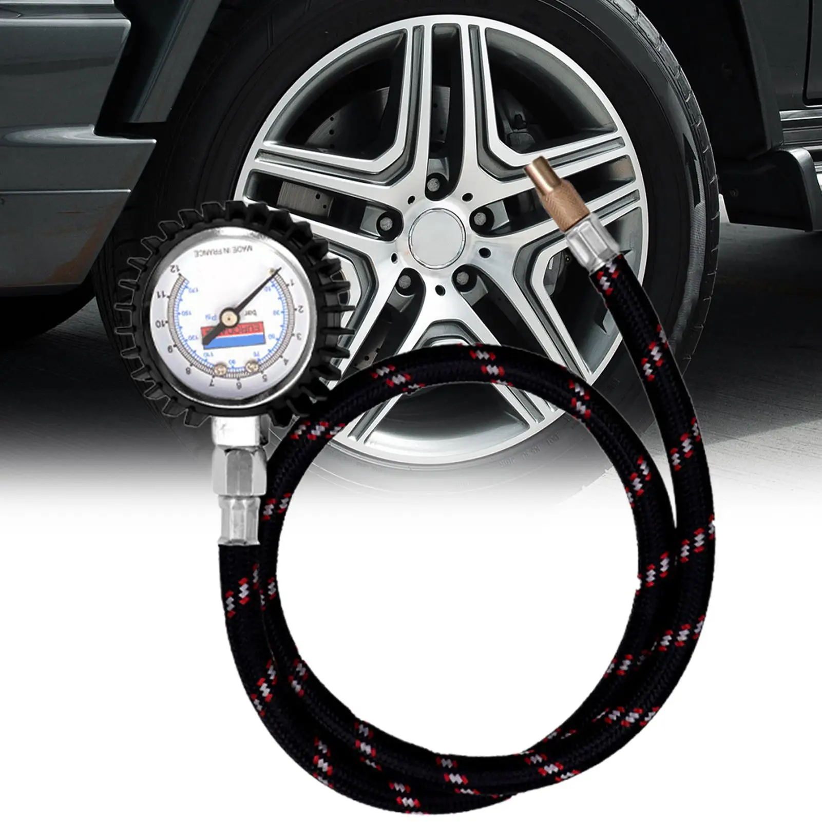 

Tire Pressure Gauge Precise Heavy Duty Easy to Read Portable Gauge Tire Air Pressure Checker for Automotive Bike Trucks Vehicle