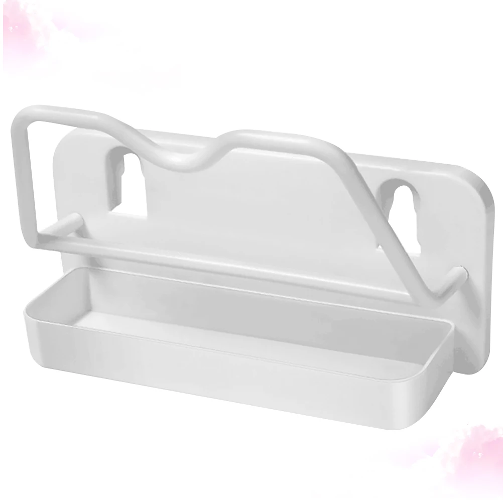 

Wall Mounted Lid Holder ABS Corrosion Wall Mounted Storage Rack Resistant Kitchen Storage Rack White Multifunctional