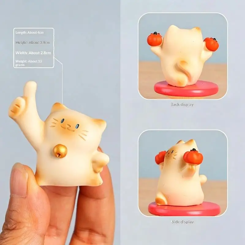 Cartoon Chubby Cat Series Resin Figurines Holiday Home Decorations Model Toys Surprise Gifts Desktop Ornaments