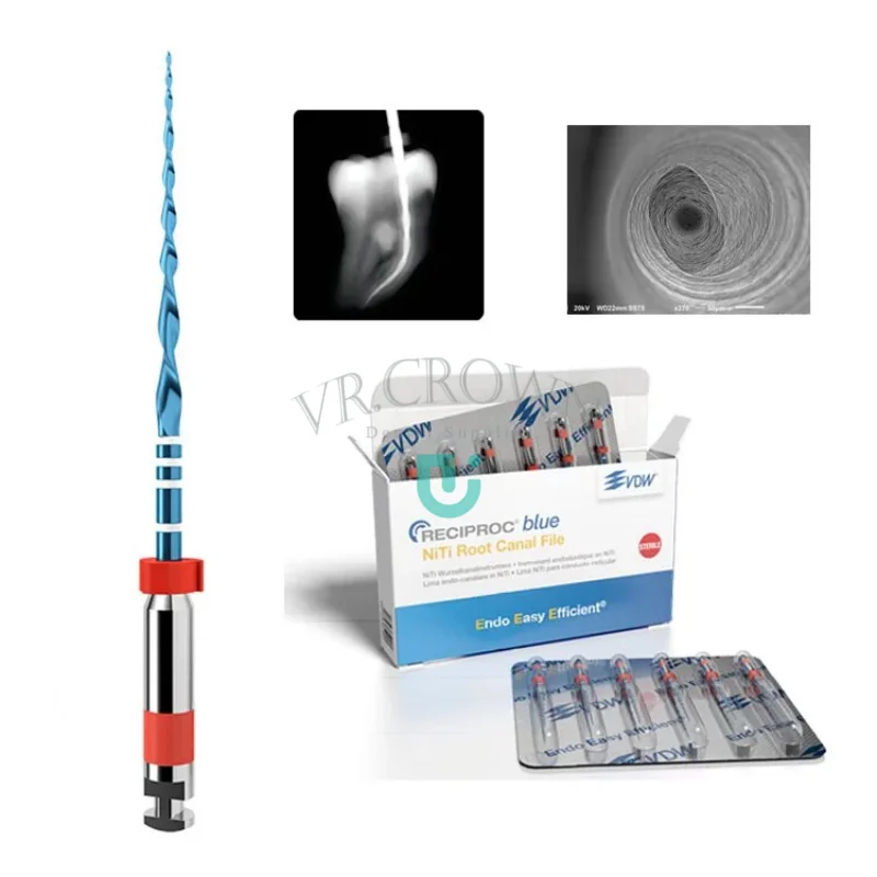 Dental Endo Files VDW Reciproc Blue Niti Root Canal Files 25mm R25 RECIPROC