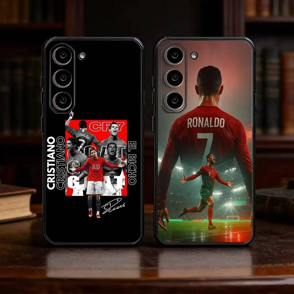 Capa de telefone CR7 C-Cristiano R-Ronaldo para Samsung Galaxy A13,21s,22,31,32,52,53,71,72,73, capa preta macia