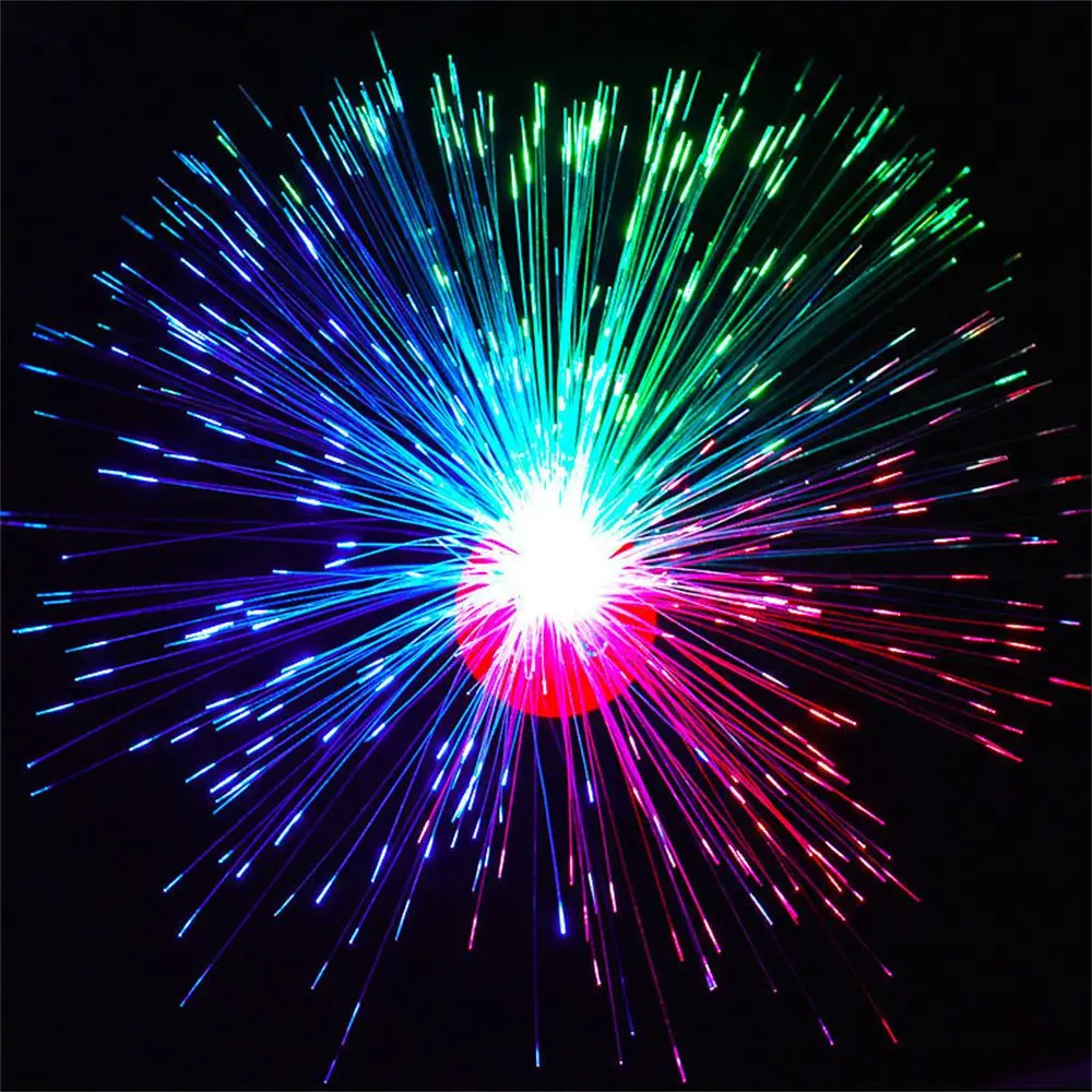 Flashing Holiday Home Decor Christmas Decoration Night Lamp Multicolor LED Fiber Optic Light