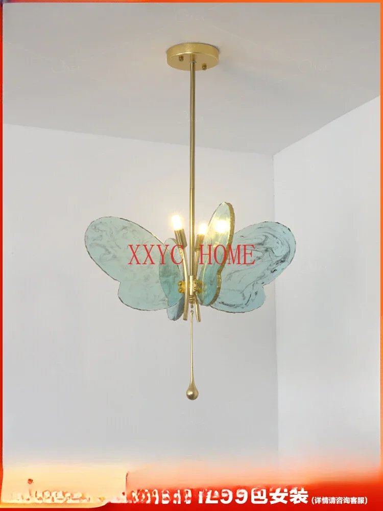 

Chandelier Middle-Ancient Art Colorful Glass Girl Children's Room Dream Crystal Lamp Casagd