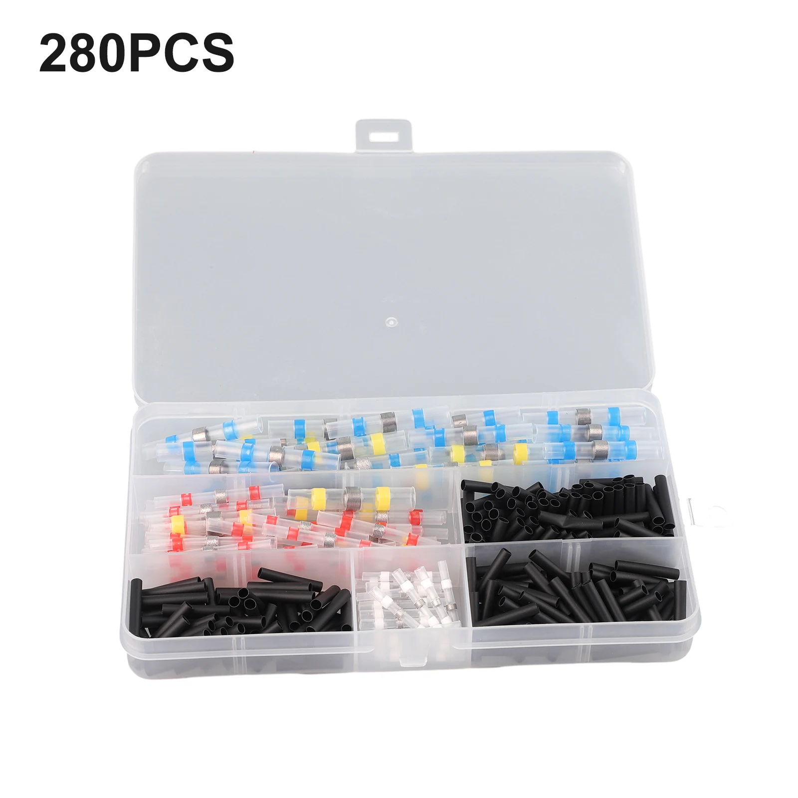 280Pcs/box Waterproof Solder Seal Heat Shrinkable Tubing Shrink Wire Cable Connectors Crimps 2:1 Double-wall Safety Butt Joint