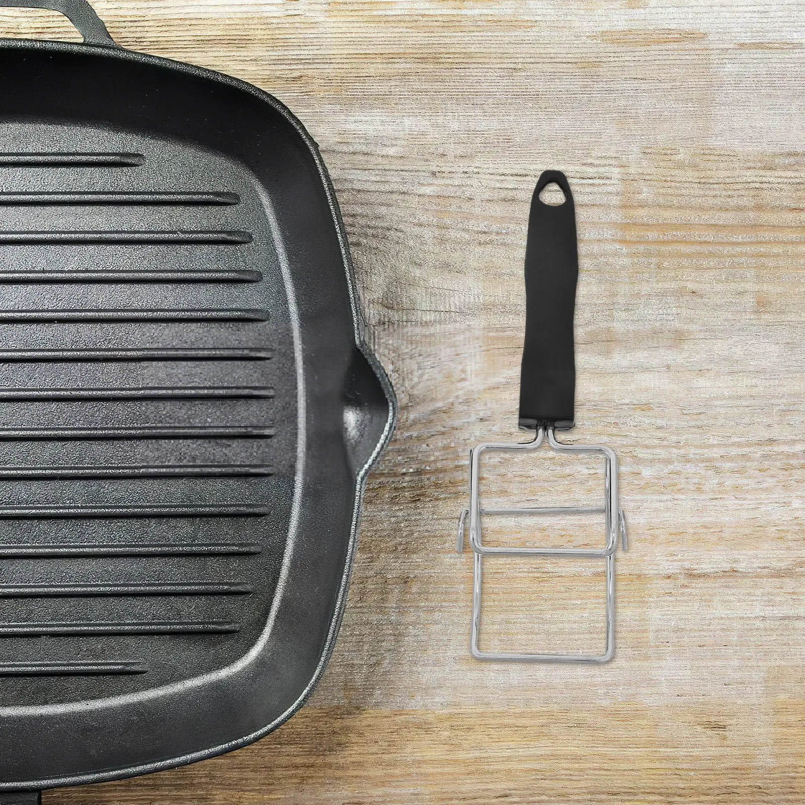 Heavy-Duty Stainless Steel Toaster Oven Tray Extractor Clip Heat Resistant Oven Rack Puller Air Fryer Accessories Baking Tool