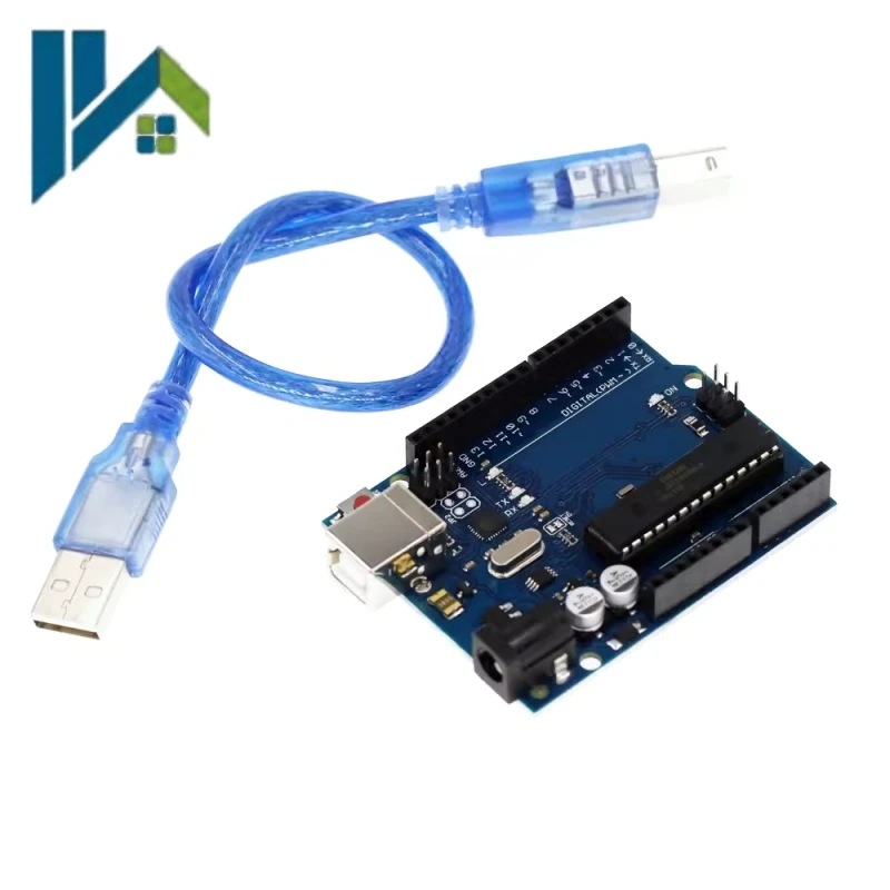 UNO R3 Official Version ATmega328P Microcontroller Development Board, With USB Cable, Compatible For Arduino IDE DIY Electronic