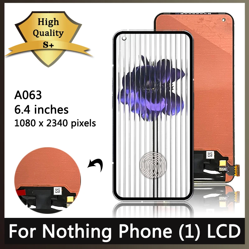 6.55”inch OLED For Nothing Phone (1) LCD Nothing Phone1 A063 Screen Frame+Touch Digitizer For Nothing Phone One LCD