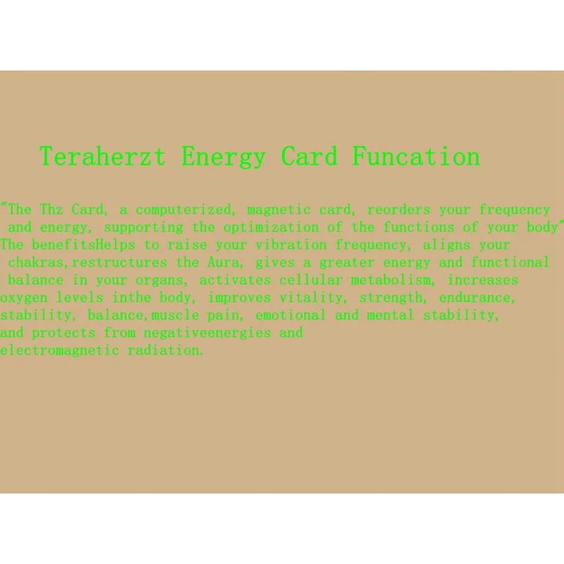 Anion Terahertz Energy Card for Children, Ticks Planet Pattern, Manure Quantica Card for Original Health