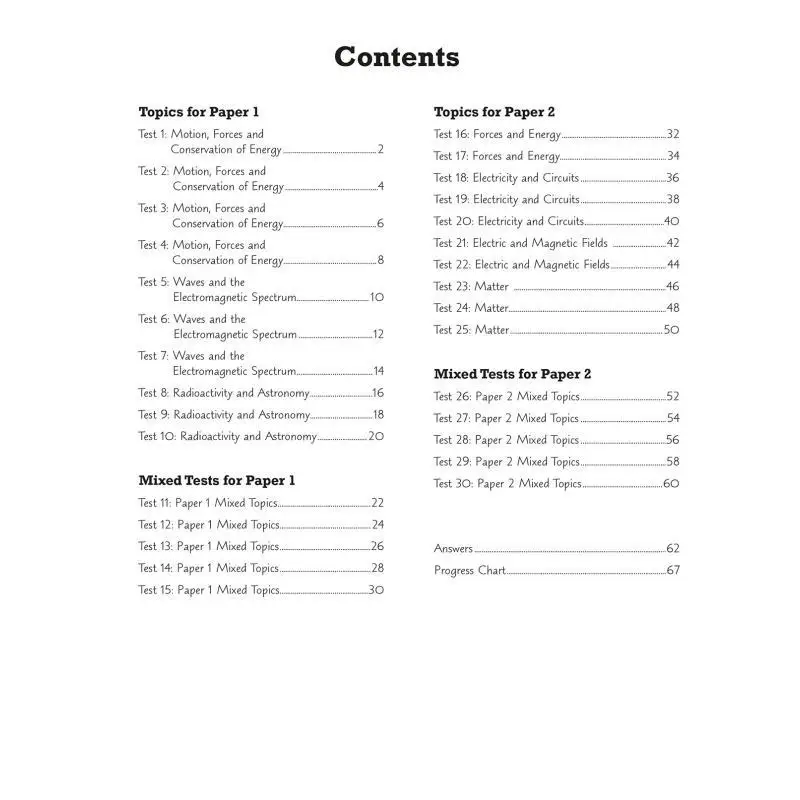 تتضمن اختبارات GCSE Physics Edexcel لمدة 10 دقائق على الإجابات منشورات مجموعة التنسيق بين كتب CGP 9781789080803 Book