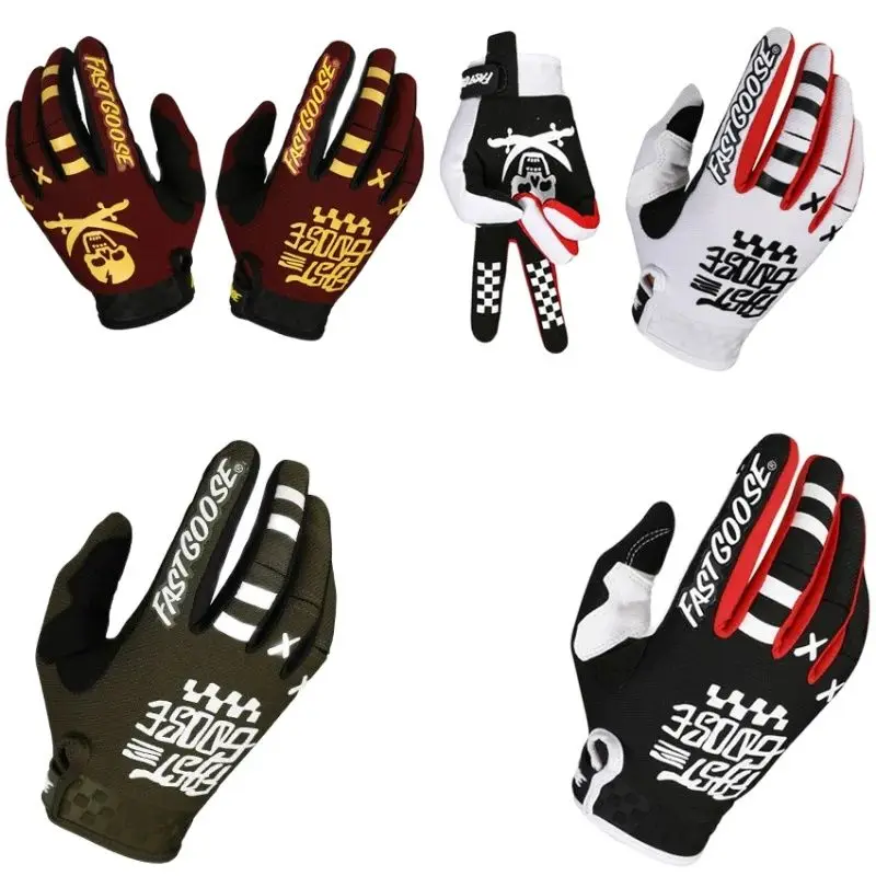 Summer Full Finger Cycling Gloves MTB BMX Motocross Motorcyclist Off-Road Touch Screen Anti-Slip Sports Mountain Accessories