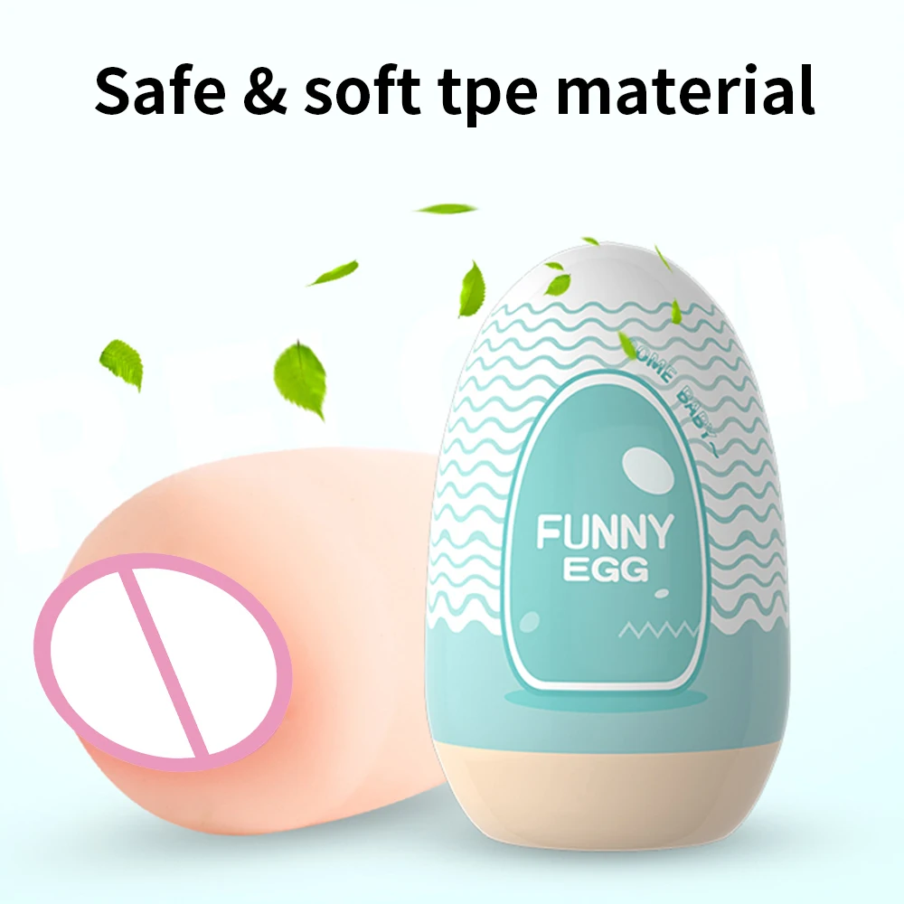 Mini Portable Masturbation Egg Cup Penis Massager Stimulator Soft Rubber Adult Sex Toys for Men Realistic Vagina Pocket Pussy