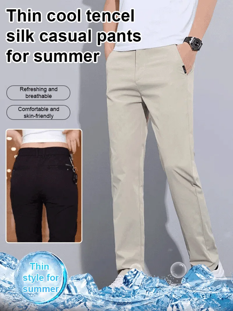 

Men's Summer Straight-Leg Casual Pants, Comfortable for Daily Wear, Leisure & Outings, Breathable Fabric, Stylish Loose Fit