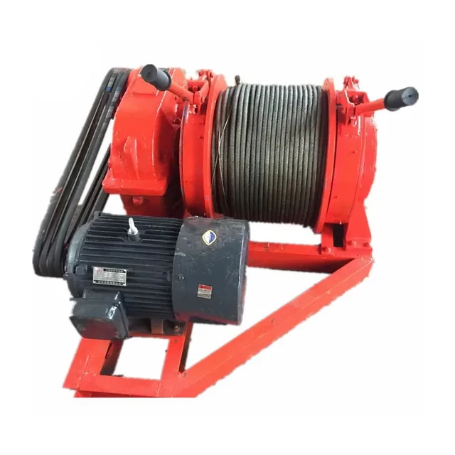 Light Duty Diesel Power Winch With Steel Wire Rope For Cranes Application