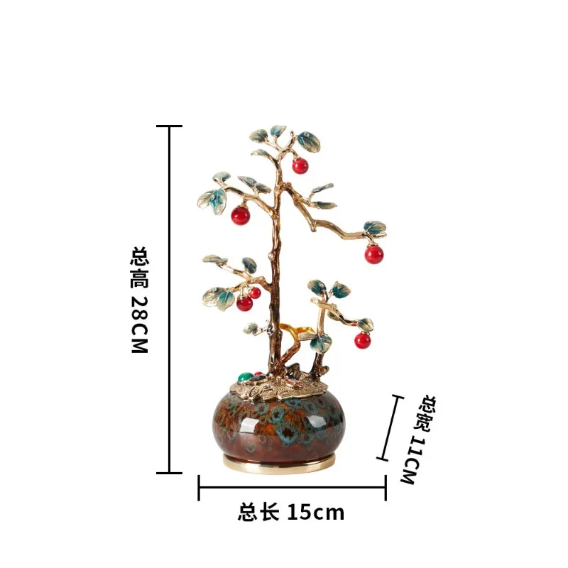 Enamel color cornucopia fortune tree ornament fortune gathering living room office decoration housewarming gift
