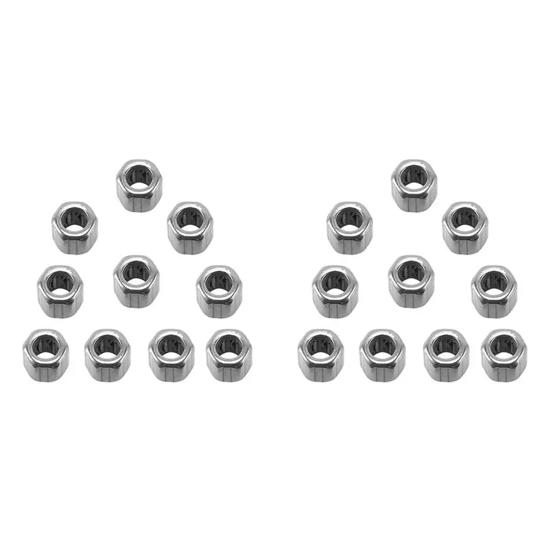 A36T-20Pcs Needle Bearing HF081412 Outer Hexagonal One-Way Needle Roller Bearing 8X14x12mm For Manufacturing Industry