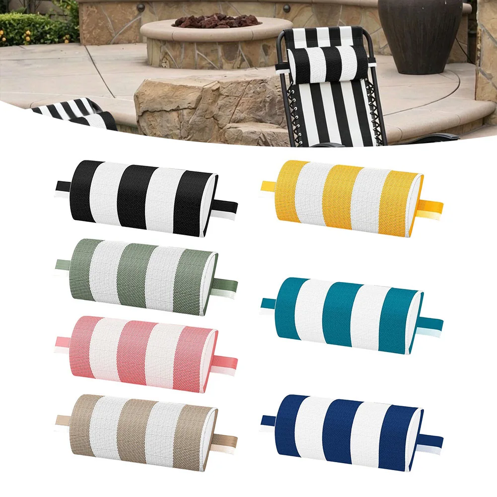 Comfortable Striped Headrests For Garden Loungers Soft, Washable, Breathable Recliner Beach Chair Pillow Headrest