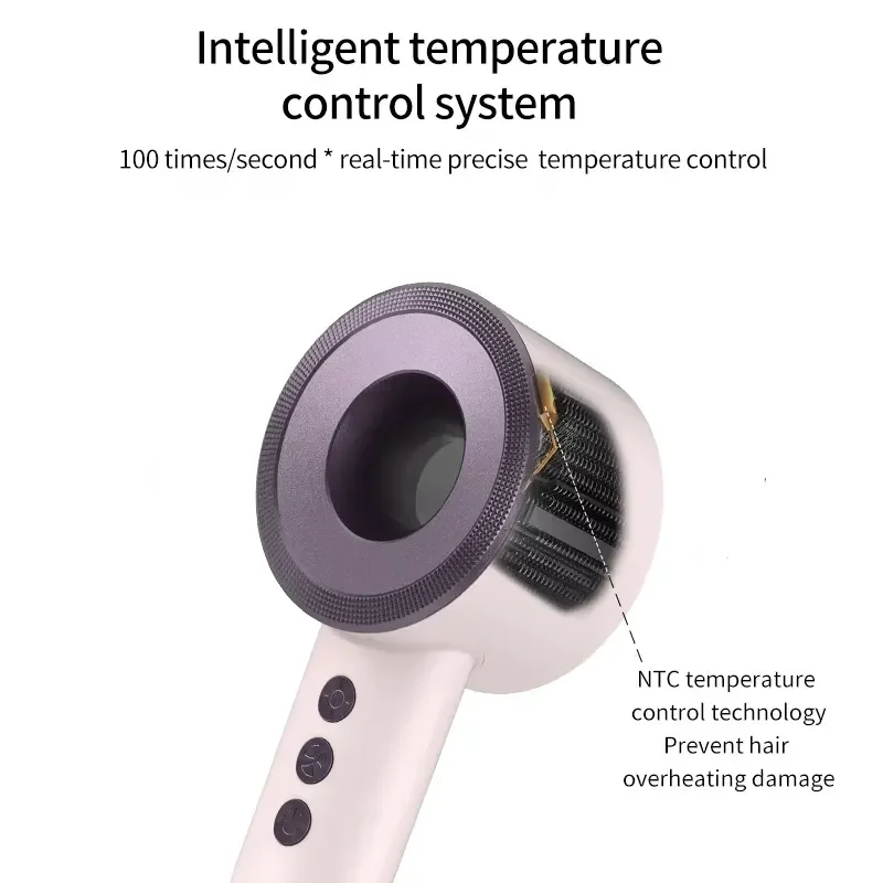 2026Professional Ionic Hair Dryer with Diffuser and Concentrator for Curly Hair High Tech Nozzle Fast Drying Salon Grade Blow