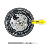 Corona de movimiento Nh35 Original japonés a 3,8 3 6 Nh35A con fecha negra reloj mecánico automático Dial Mods reparación relojero