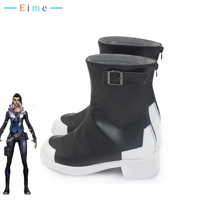 Scarpe cosplay sbiadite Gioco Valorant Cosplay Prop Scarpe in pelle PU Stivali di carnevale di Halloween realizzati su misura