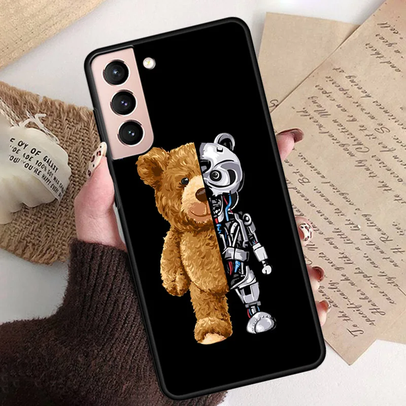 Phone Case for Samsung S26 S25 S24 S23 S22 Ultra S23 S22 S25 Plus S24 FE S26Edge Cartoon Teddy Bear Beer Phone Capa view 3