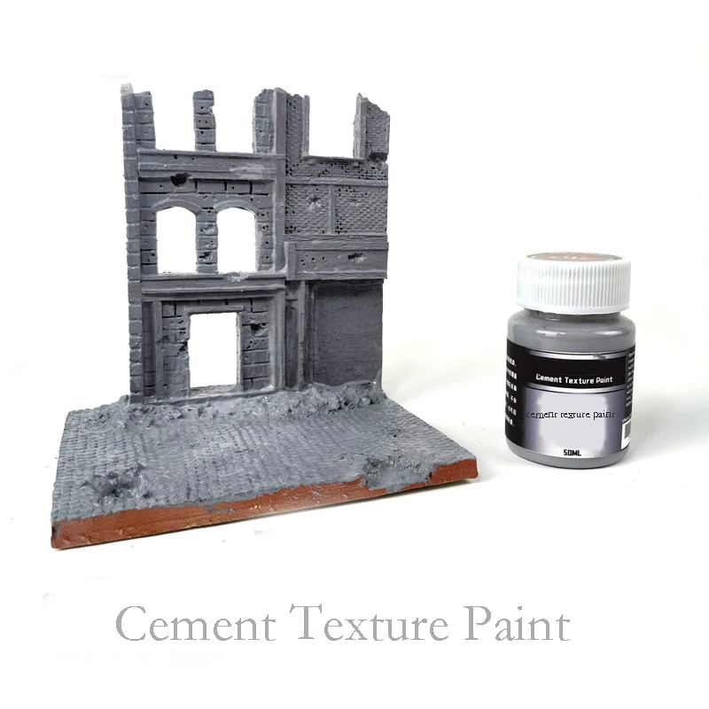 Modelo de pared con textura de cemento, modelo de construcción, herramientas y accesorios de bricolaje para hacer modelos de escenas en miniatura, 50ML