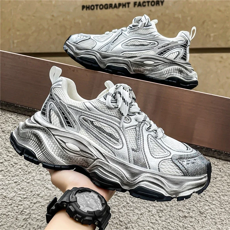 Luxury Breathable Tennis Shoes Lace Up Classic Fashion Platform Shoes Men's Sneakers Height Increase High Quality Shoes for Men - view 4