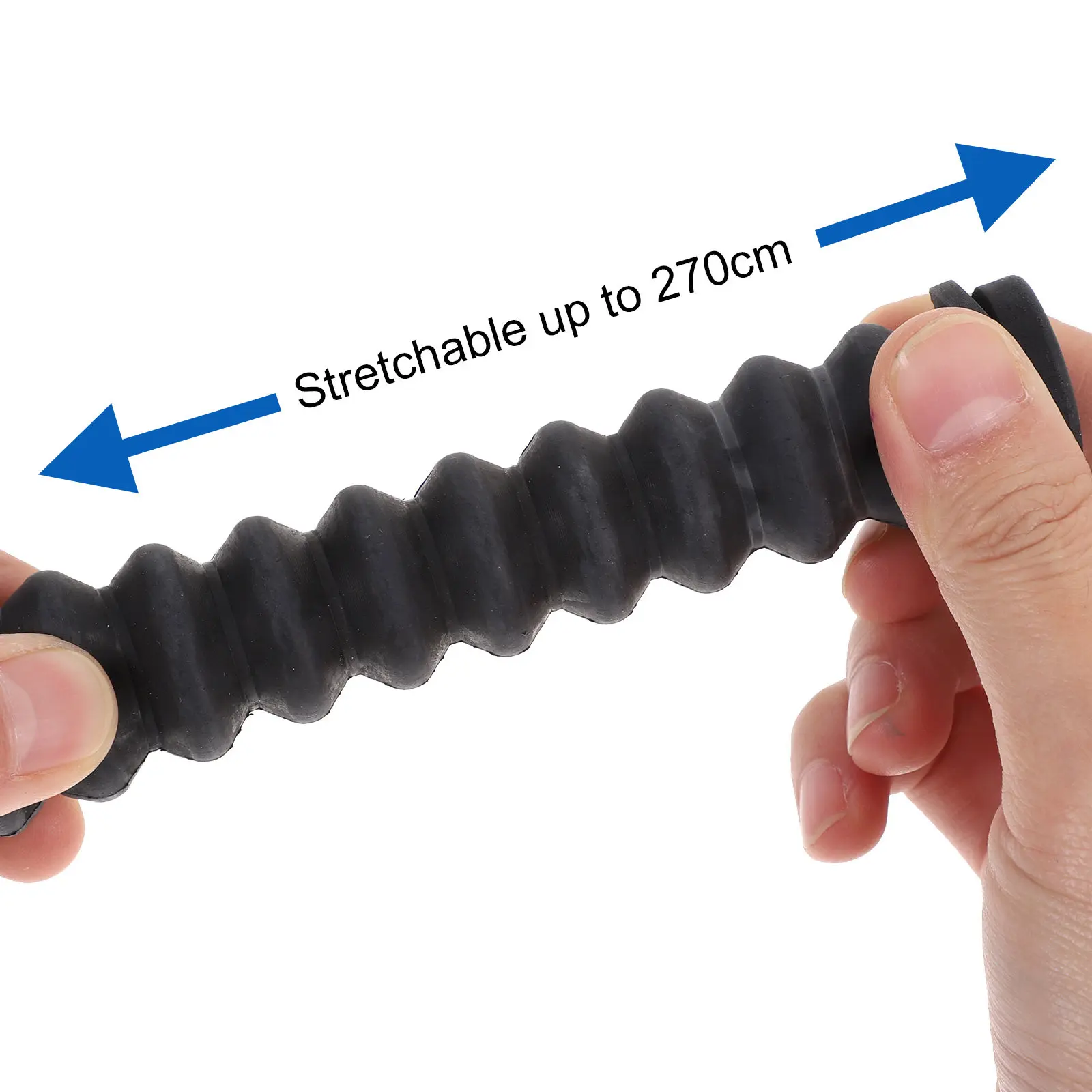 1Pcs Adapter Hose Rubber Flexible Extension Tube Stretchable Up to 270Cm for High Temperature Test Pipe Tool