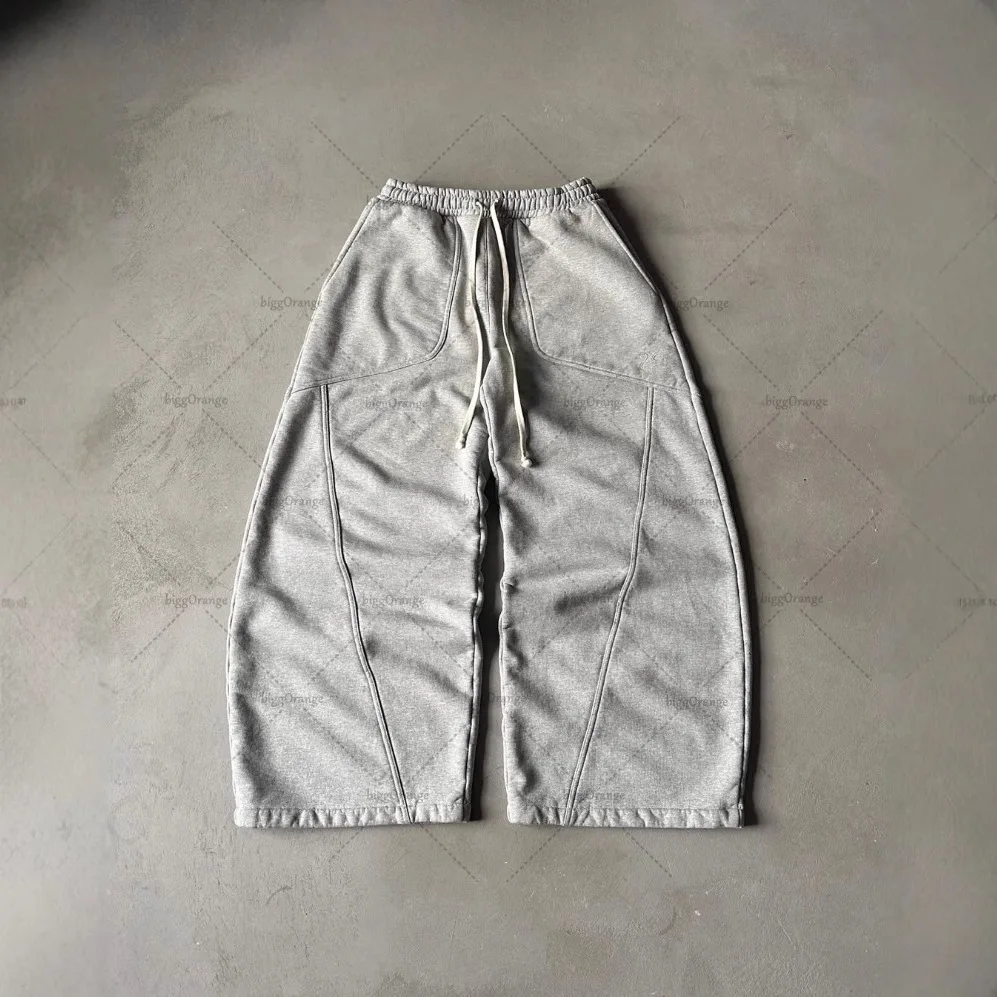 

2025 уличные хип-хоп готики Harajuku модные универсальные прямые широкие брюки мужские американские ретро Y2K повседневные свободные брюки женские