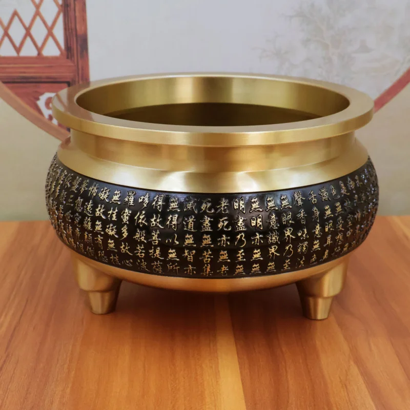 Brass Burner Home Indoor Use, Censer, Copper Bowl for Worshiping Buddha, Incense Offering,