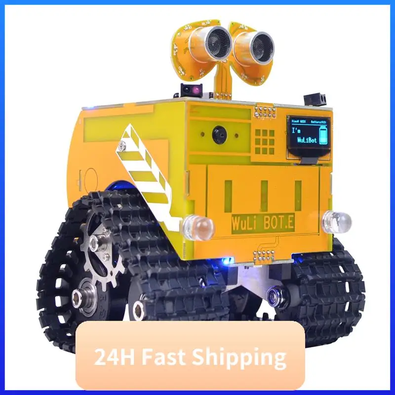 

1 Piece Wulibot Programmable Robot Mixly+Scratch Dual Graphical Programming Robot Yellow With Camera