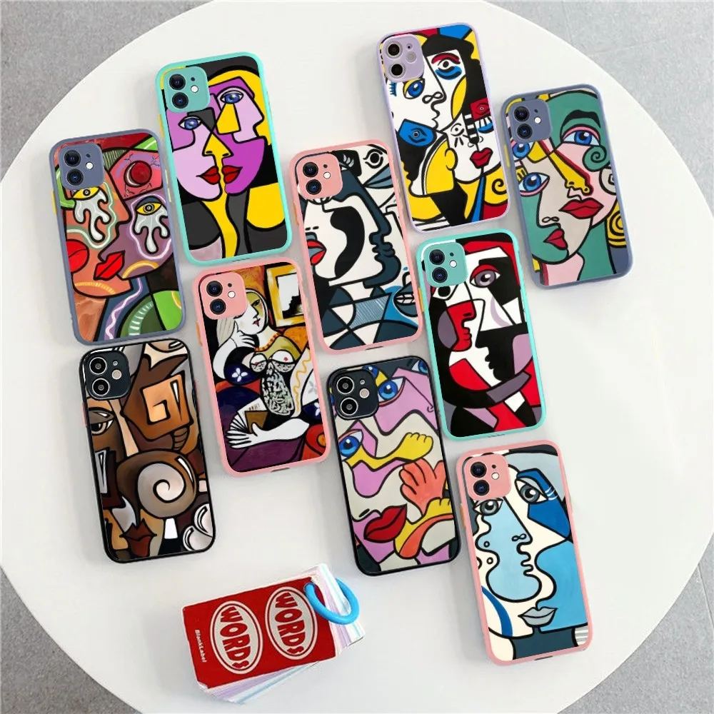 Abstract Vintage Painting Pablo Picasso Phone Case For IPhone 14 11 12 13 Mini Pro Max 8 7 Plus X XR XS MAX Translucent Matte