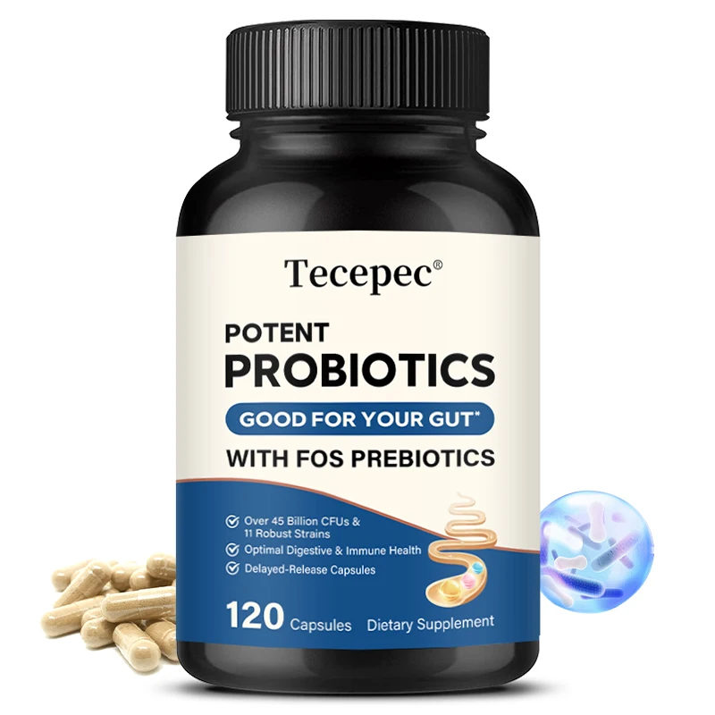 Probiotic Supplement, 45 Billion CFU, 11 Mixed Strains, Veggie Caps, Immune, Gastrointestinal &Digestive Health, Bloating Relief