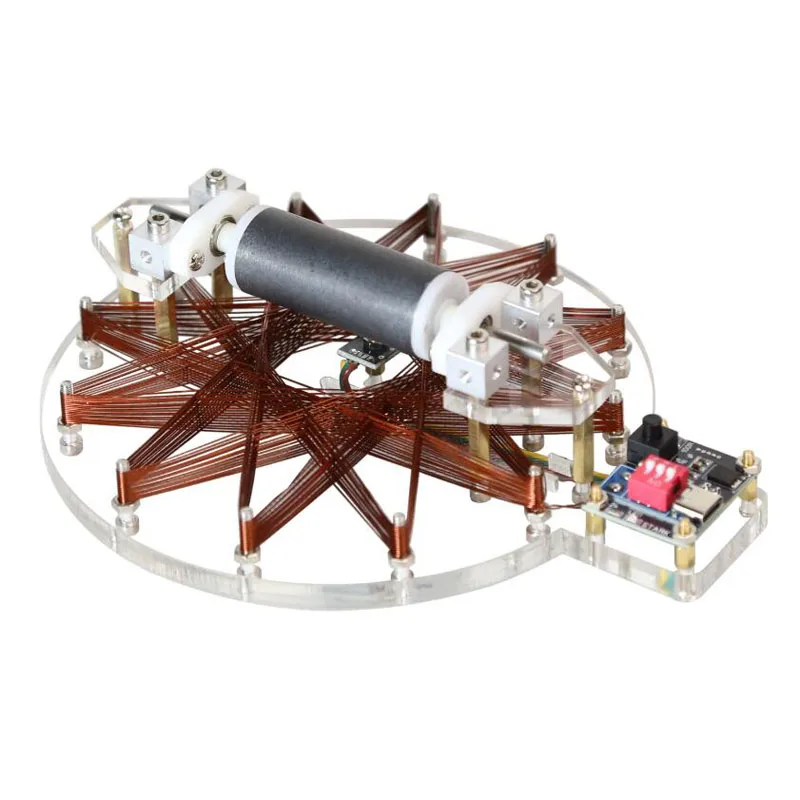 High-Speed Bearing Star Coil Hall Sensor Brushless Motor with Radial Magnet Type-C Powered Tech Desk Display