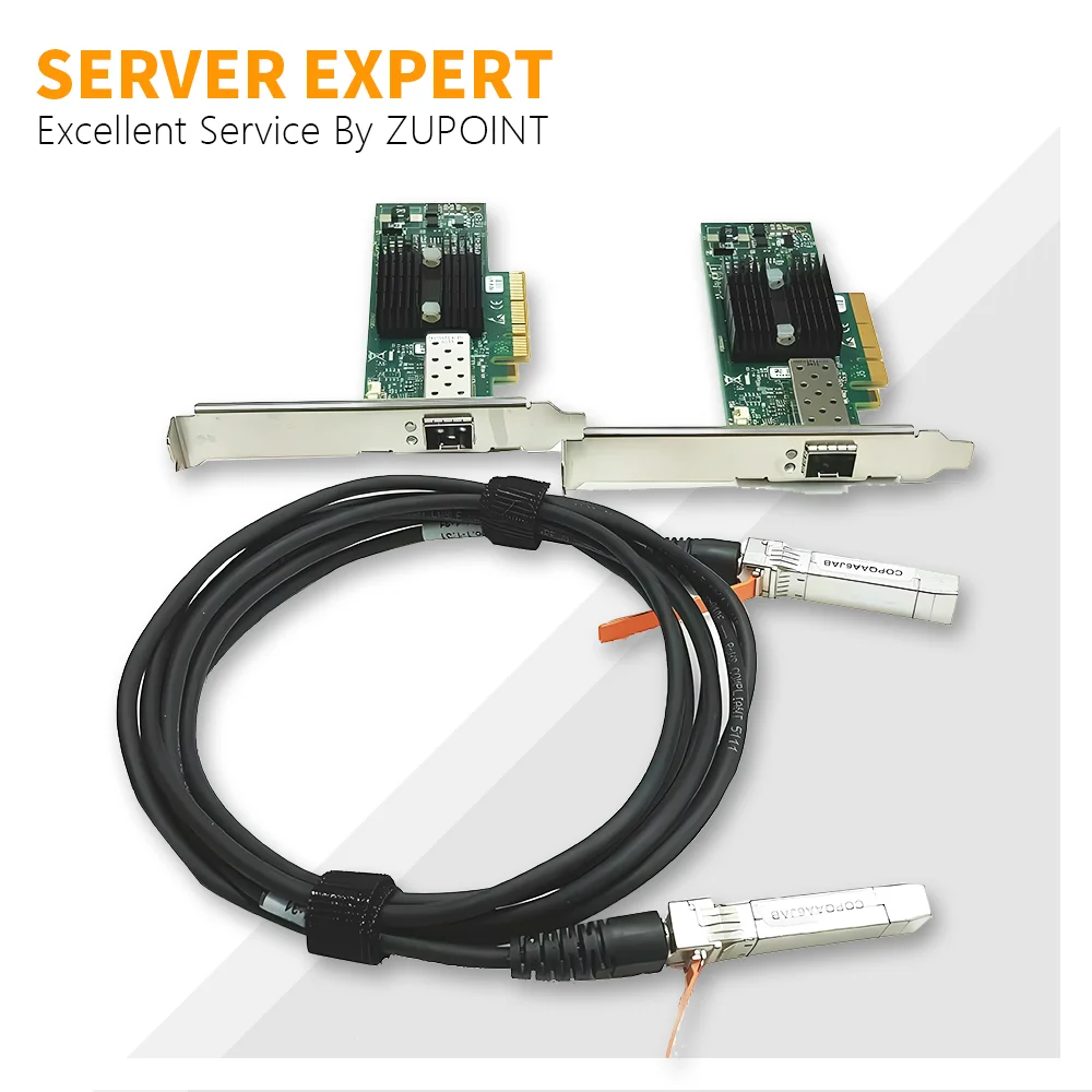 

ZUPOINT LOT OF 2 MNPA19-XTR 10GB Mellanox ConnectX-2 10Gbe 1m SFP + кабельная сетевая карта