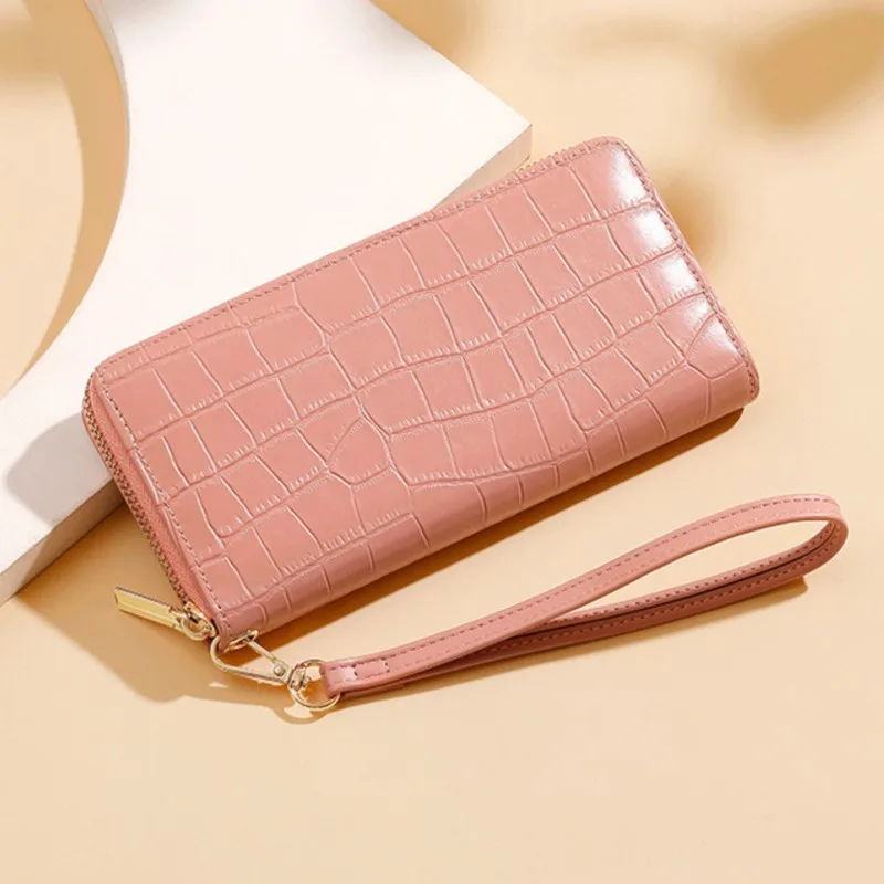 

Длинный женский кошелек в стиле ужина, кожаный клатч на молнии большой емкости, женская сумка для карт с несколькими прорезями, billeteras para mujer