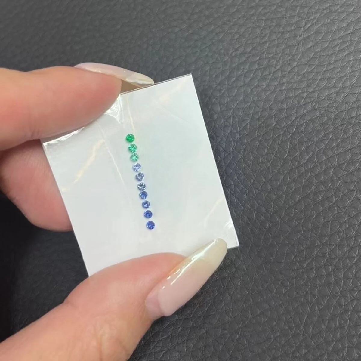 2~3mm Round Lab-Grown Sapphire Blue-Green Gradient Loose Stones Suitable For Ring Necklace Jewelry And Craft Settings